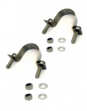 Front anti-rollbar top clamp - Set, stainless steel