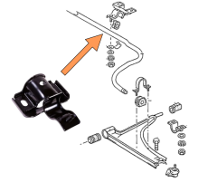 Schelle fr Stabilisator, vorne innen, passend fr Golf I