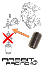 Rabbit Racing - screw connection / oil filter connection short