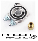 Rabbit Racing oil filter sandwich adapter plate AN10 M20x1.5 with thermostat