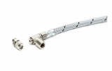 Stahlflexluftleitung - G1/8 auf 6mm Schlauch mit 90 Winkeladapter